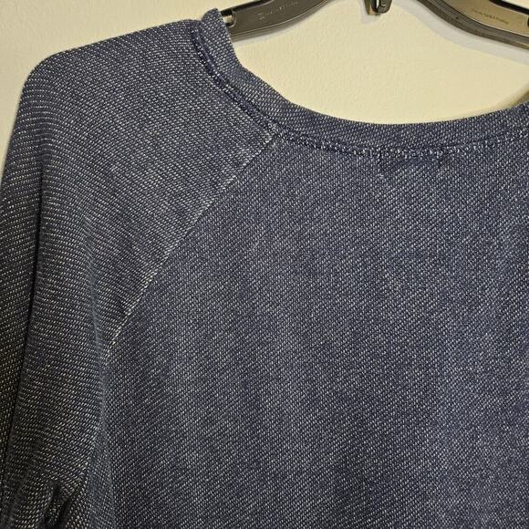 Old Navy Aztec Print Knit Pullover Top Blue Beige Size XL Cotton Blend Soft L/S - Picture 6 of 7